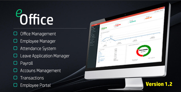 eOffice CRM - (Accounts, HRM, Inventory, Sales) v1.2